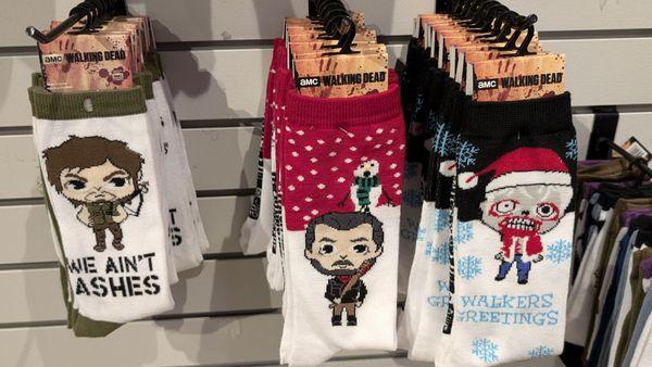 Who doesn't need some Walking Dead Christmas socks?