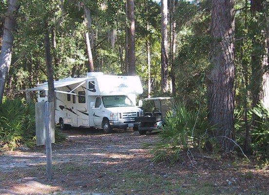 shady camper and LQ pull thru spaces with water and electric