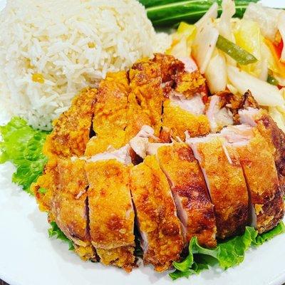 Crispy hainan chicken