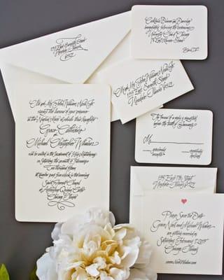 Hand Calligraphy design for wedding invitations