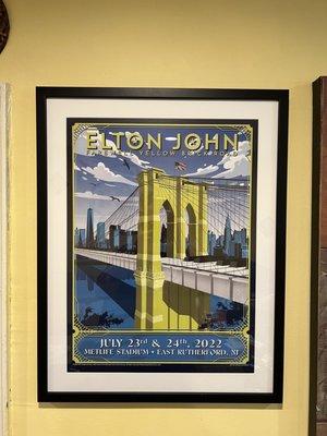 Limited edition Elton John Farewell Tour NYC- Specific print