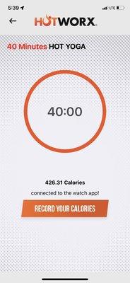 Calories burned if you have an app on your phone that measures physical activity.