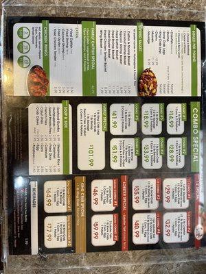 New menu & prices