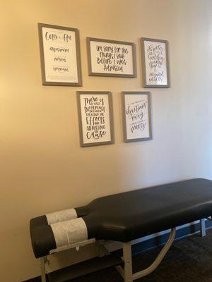 Rehab room for stretching