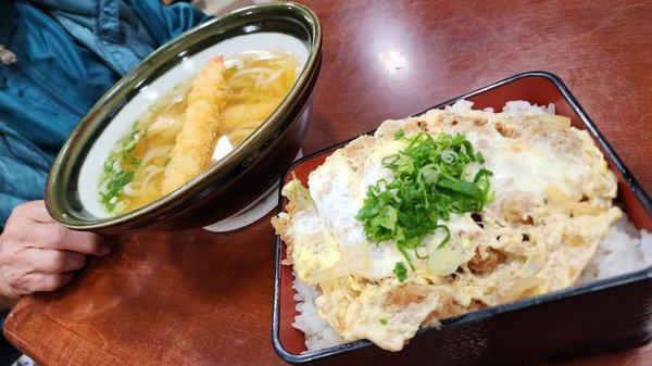 Nabe udon + pork cutlet box