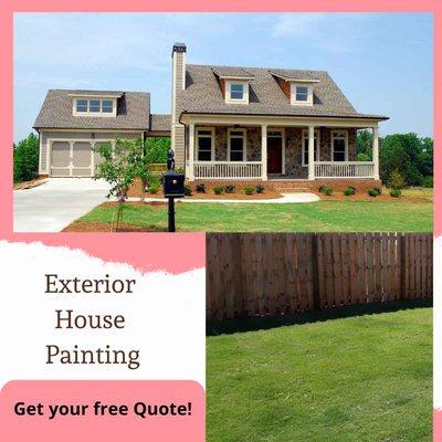 Exterior House and Fence Painting