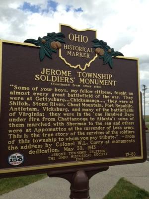 Jerome Township Soldier's Monument