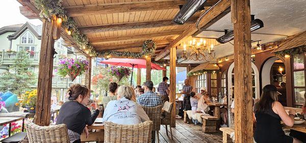 Nice patio for summertime dining.