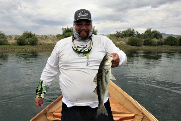 Ken with another Striper, caught with a Jerk Bait