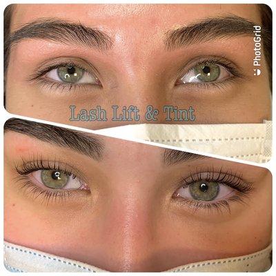 Lash lift and tint