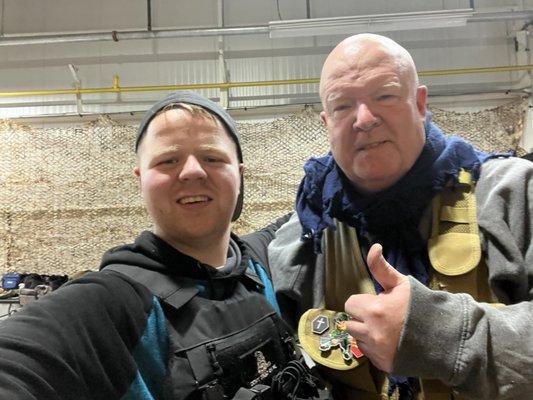 Me and my father at Greater Boston Airsoft