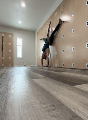 Yoga Wall: Inversions are Optional. The yoga wall allows access to postures not available without support.