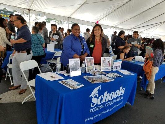 Lillian (Branch Manager - Los Angeles) and Janet (Call Center) sponsoring an event for LAUSD at the employment offices in East LA.