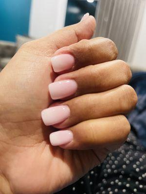 Ombré Pink Powder French Gel Nails