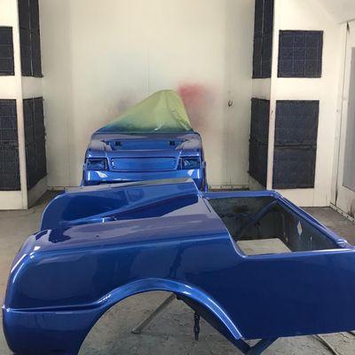 Dose your golf cart need a paint job? We can make it look new again.