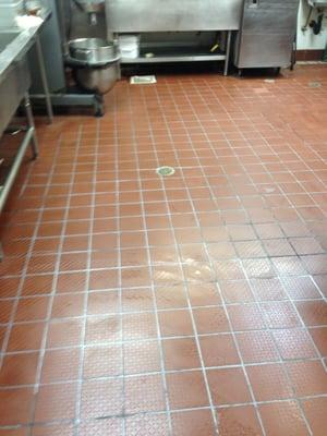 Epoxy re-grout restaurant floor.