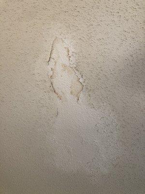 Water damage on ceiling