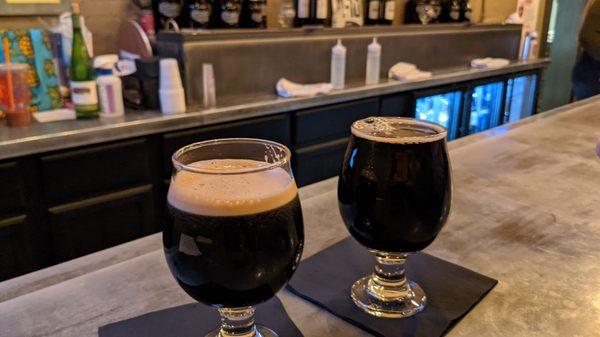 Peanut butter stout and donut stout. Mmmmm