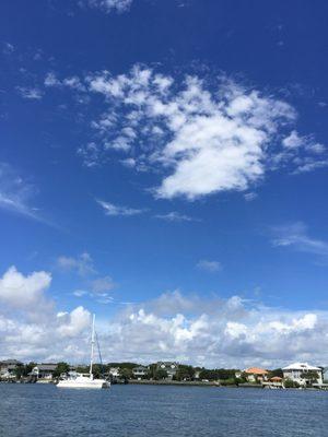 Intracoastal views on the tiki charter