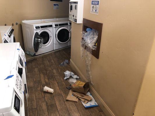 Laundry room . Hardly few machines work