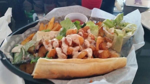 Cajun shrimp po boy