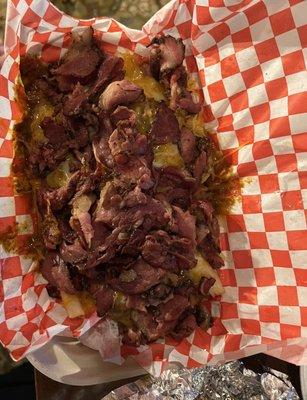 Pastrami chili cheese fries