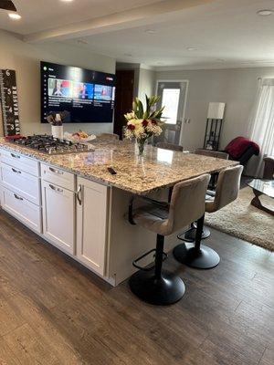 Granite kitchen island countertop