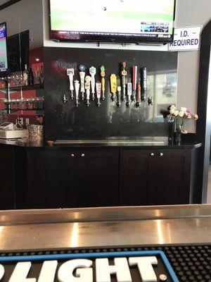 Beers on tap