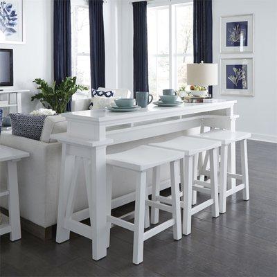 Liberty Console Table and 3 Stools.  Makes a great extra dining table.