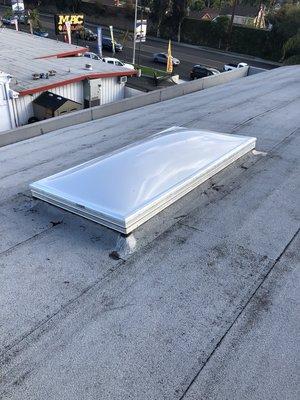 The new skylight is in place.