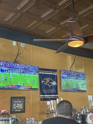 TVs in the bar area