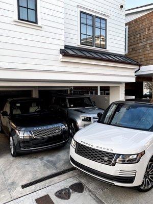 My family's Range Rovers