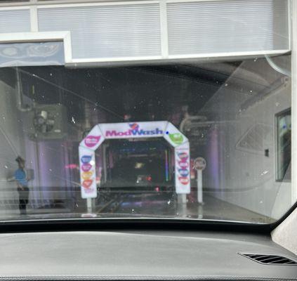 Entrance to the car wash