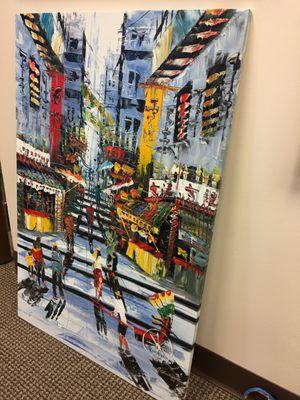 painting from Hong Kong - stretched