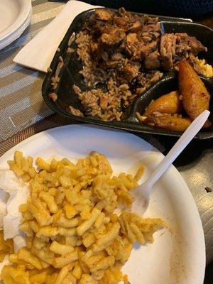 Great jerk chicken , but the Mac and cheese was clearly from the box , next time make sure it's homemade!