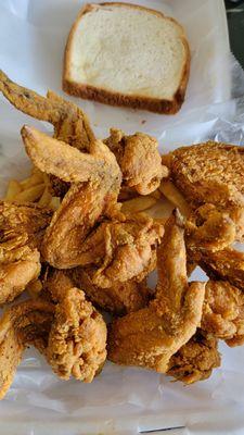 Tasty, delicious, seasoned, crispy wings