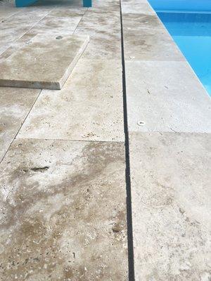 Pool pavers sinking