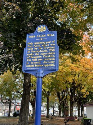 Marker of the last remaining part of Fort Allen