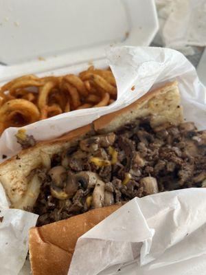 Happy I randomly found this place on Uber eats. I got the regular sized Philly with mushrooms and grilled onions. So goooood