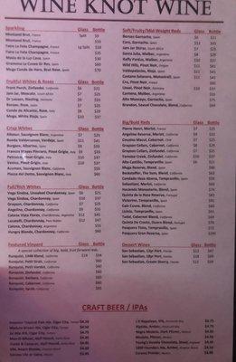 Wine List 06/23/2018