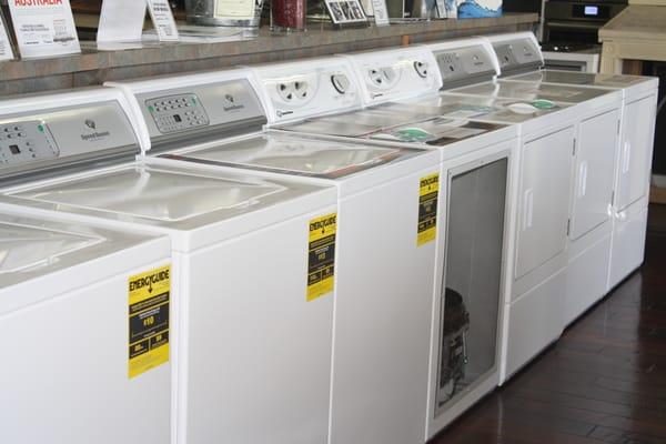 We carry many brands of top loading Washers and Dryers