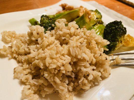 Chicken with broccoli with brown rice