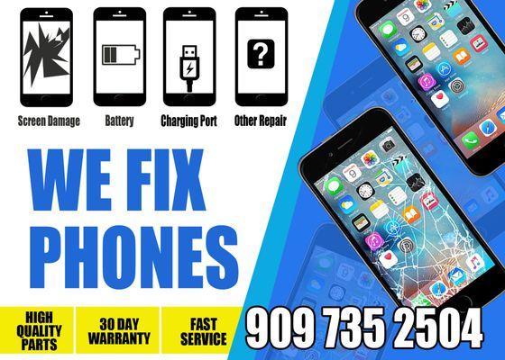 WE FIX PHONES AND IPAD