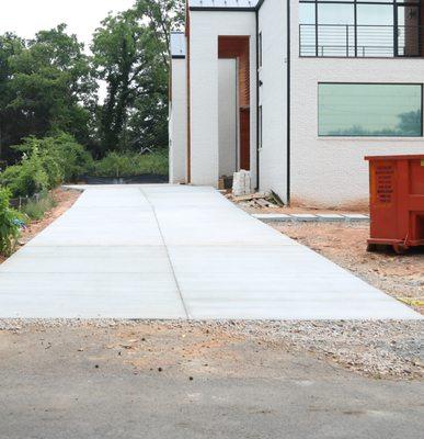 Concrete driveway