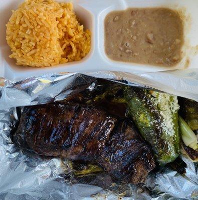 Carne Asada Plate (includes fresh handmade tortillas)