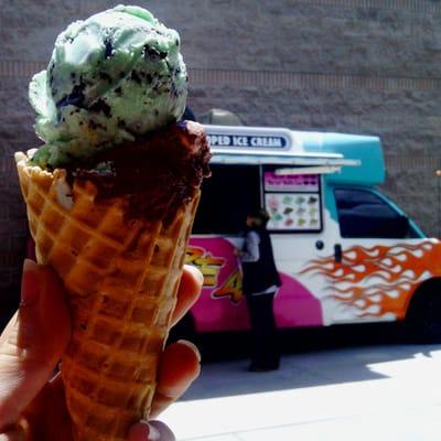 Mint chocolate chip and Rocky road