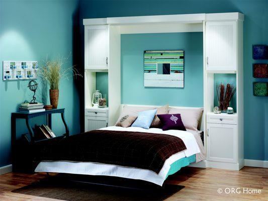 Murphy Beds are the way to go for saving space.