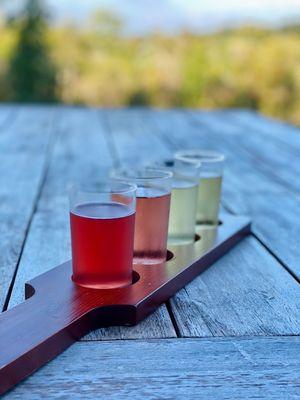 Cider flight.