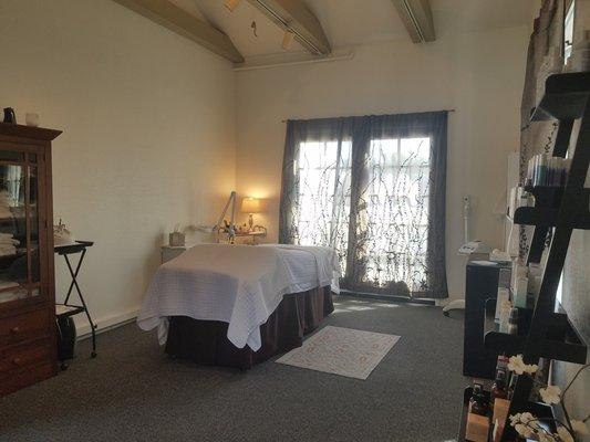 Our boutique studio has high ceilings and lots of natural light.