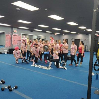 We had a pink-out to pay tribute to Breast Cancer Awareness month! It was so fun!